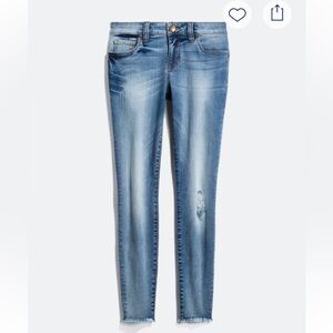 Kut from the Kloth Dayna Distressed Frayed Hem Light Blue Skinny Jeans